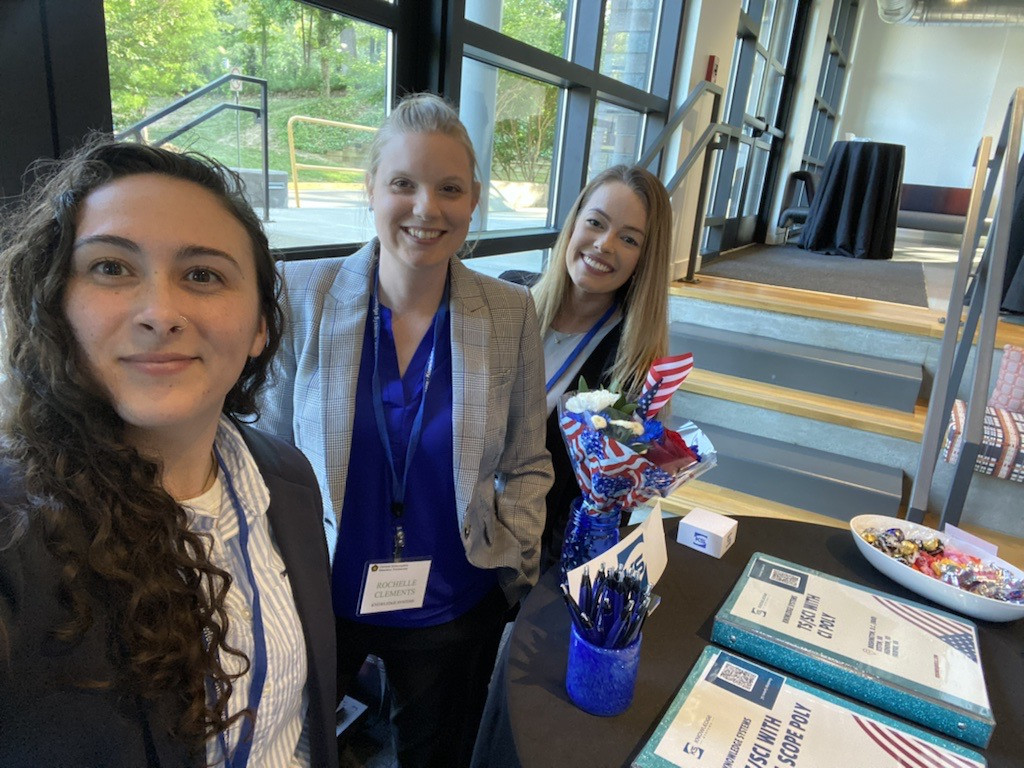 The recruiting team at the Hire an Officer Event. We enjoyed meeting other businesses and speaking with candidates!