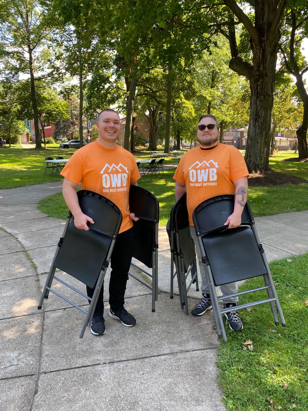 Employees volunteer for community National Night Out, helping our local neighborhood.