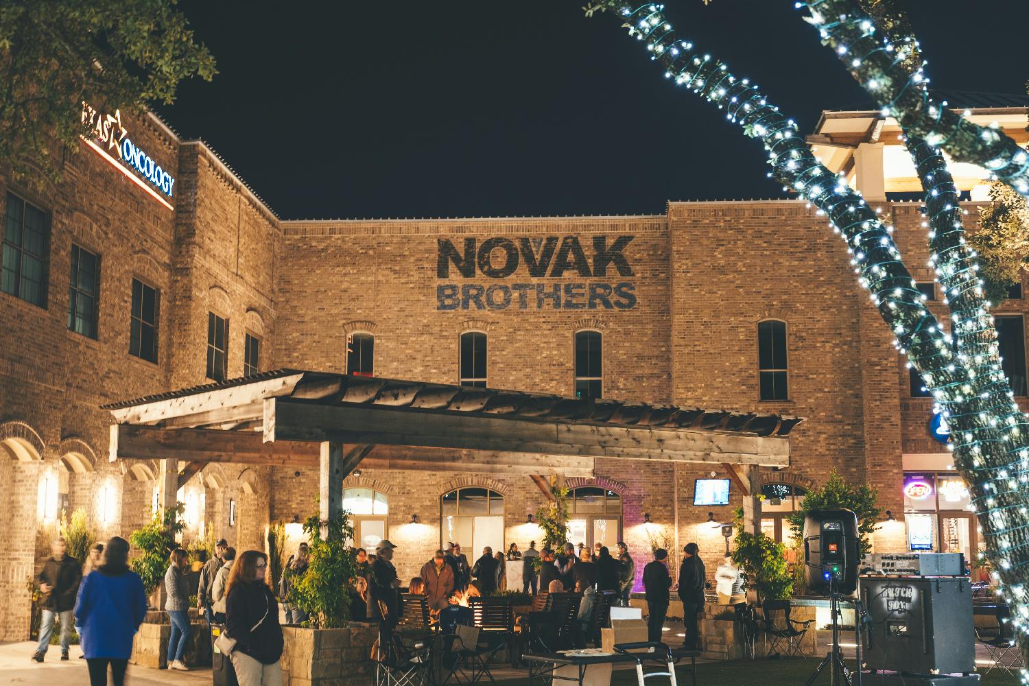 Community Gathering in the Novak Brothers Courtyard 