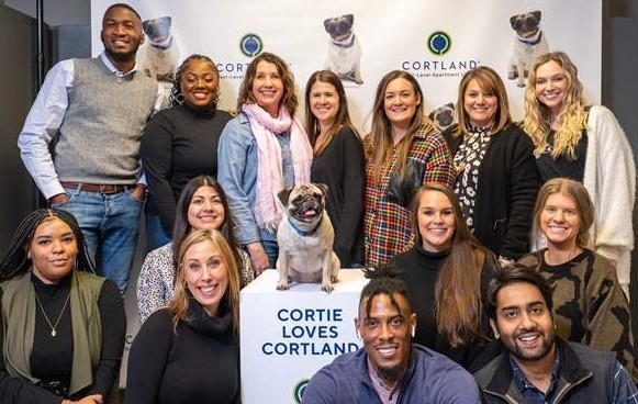 Cortland associates welcome very first Cortland spokesperson (or in this case, spokespug), Cortie!