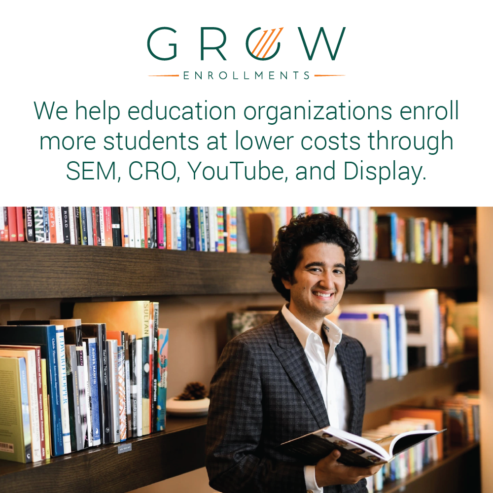 We help education organizations enroll more students at lower costs through SEM, CRO, YouTube, and Display.