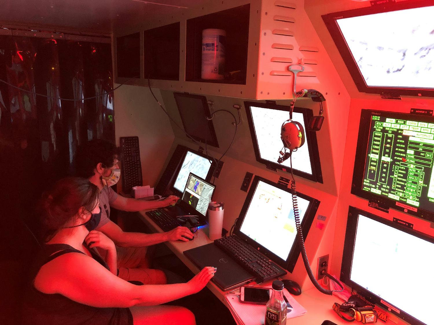 Two of our engineers in the command center while [redacted] are being tested at [redacted].  :)