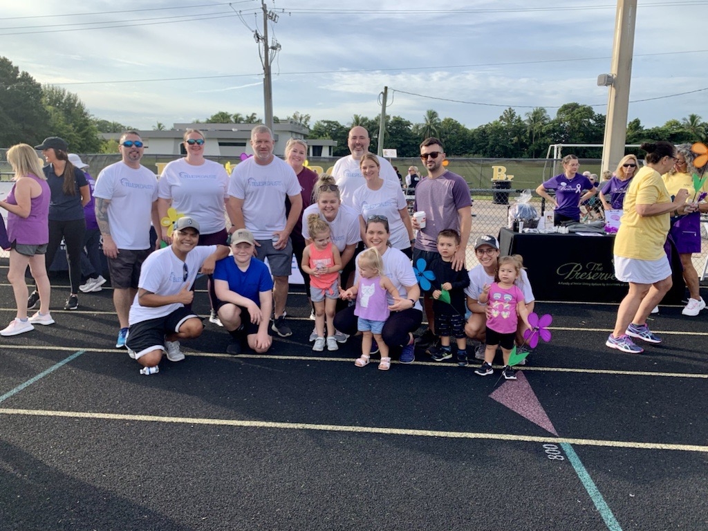 TeleSpecialists participating in Alzheimer's team walk!