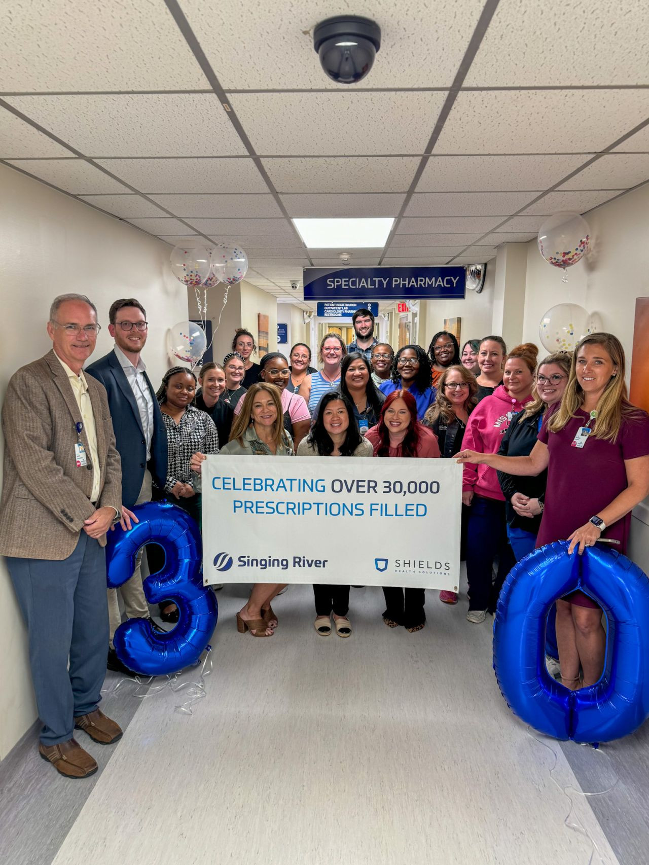 Members of the Shields team at Singing River Health System celebrate a big win!