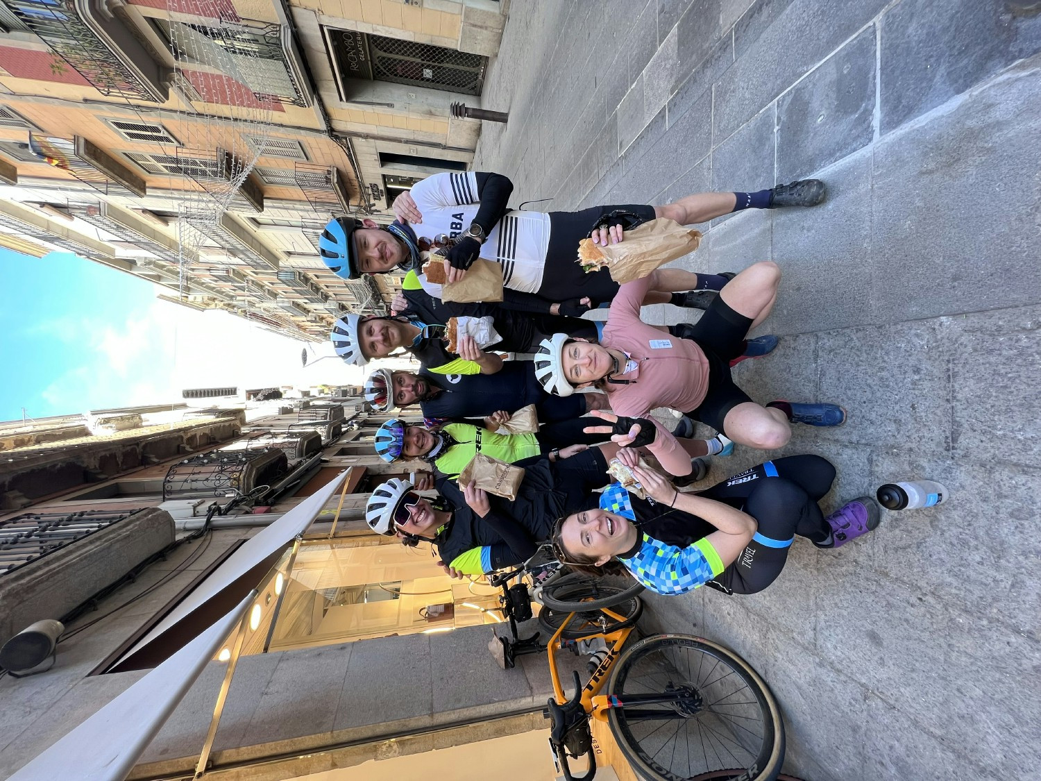 Trek Travel Guides out for a bike ride together in Girona, Spain.