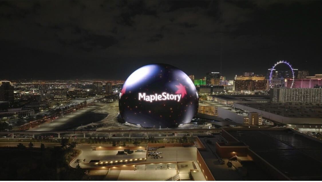MapleStory featured on the Las Vegas Sphere