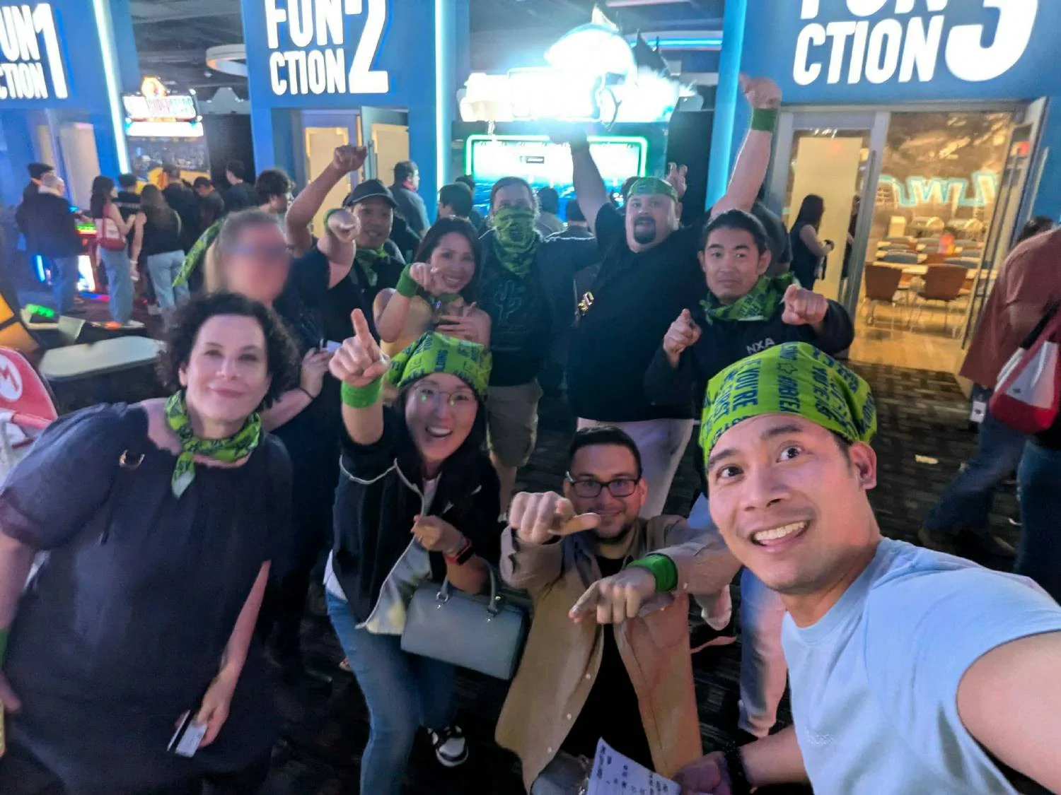 Employees celebrate at our annual Summer Event at Dave & Buster's
