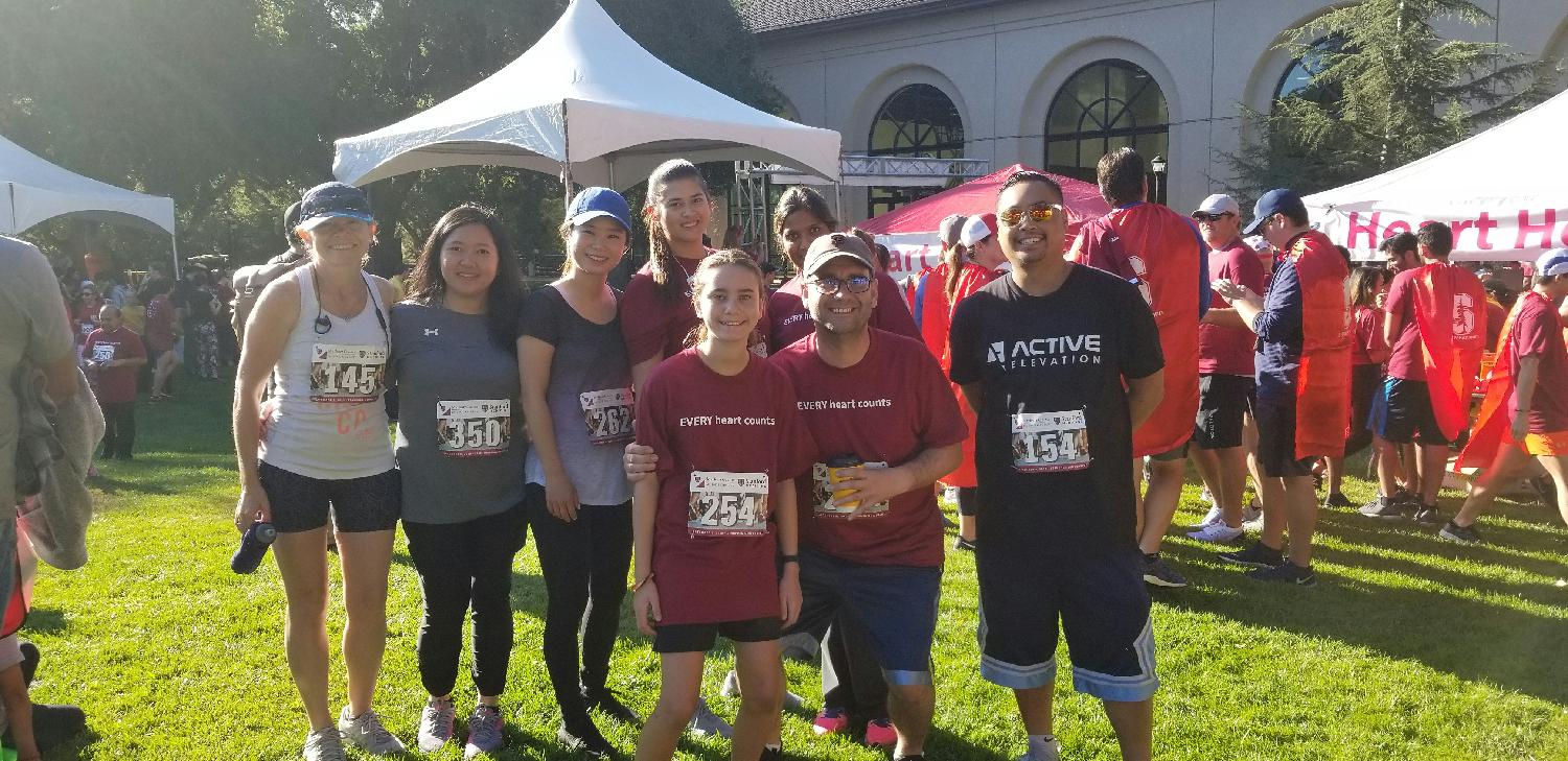 Our sponsored team running to help promote heart health at Stanford!