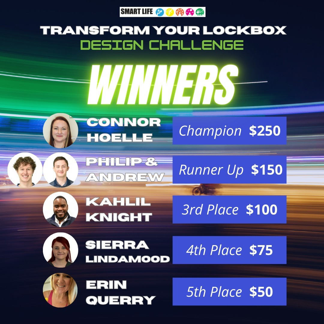 Winners who used their creative minds to transform their SentriLock Lockbox in our Design Challenge!