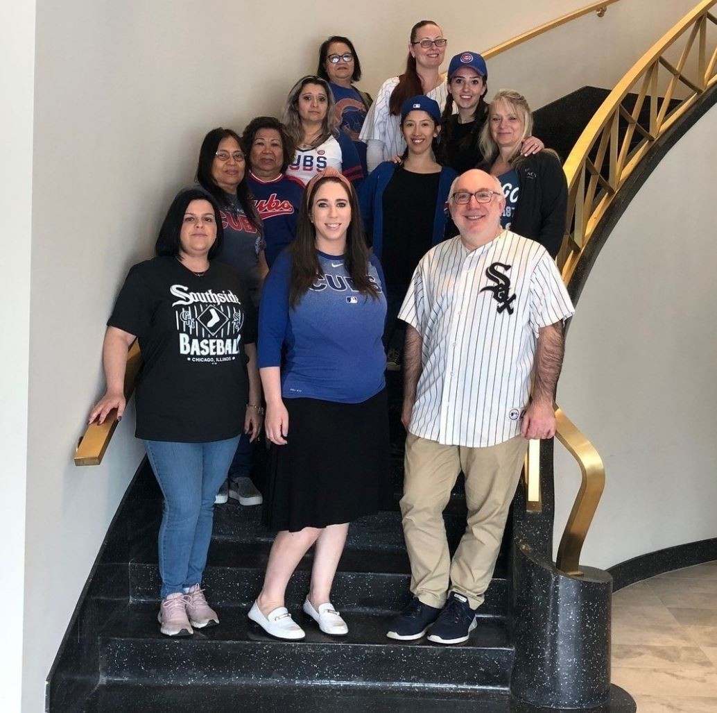 Our staff's anticipation of the Cubs vs. White Sox game. They really know how to show support to their favorite team!