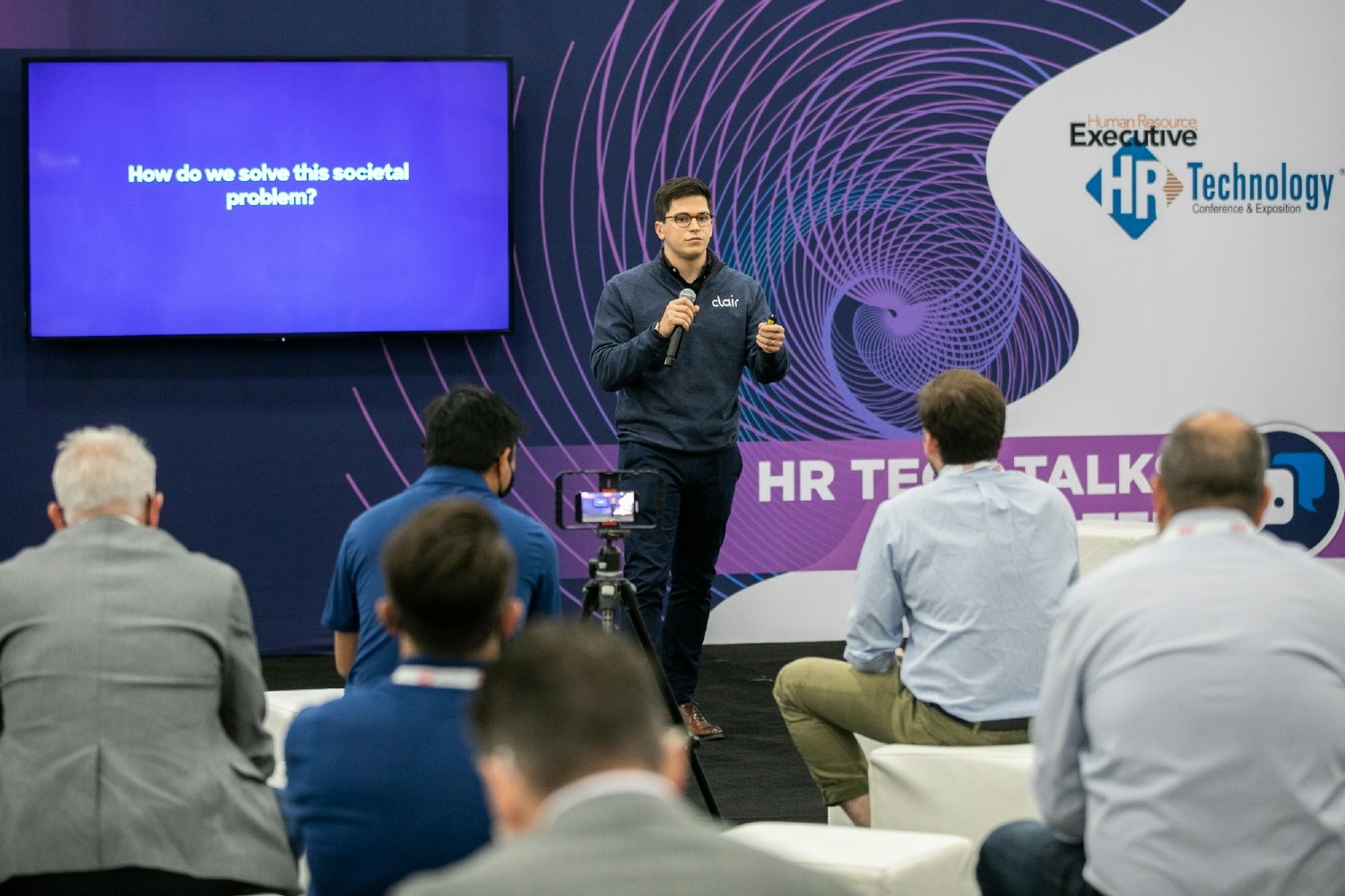 CEO, Nico Simko speaking at HR Tech in Las Vegas