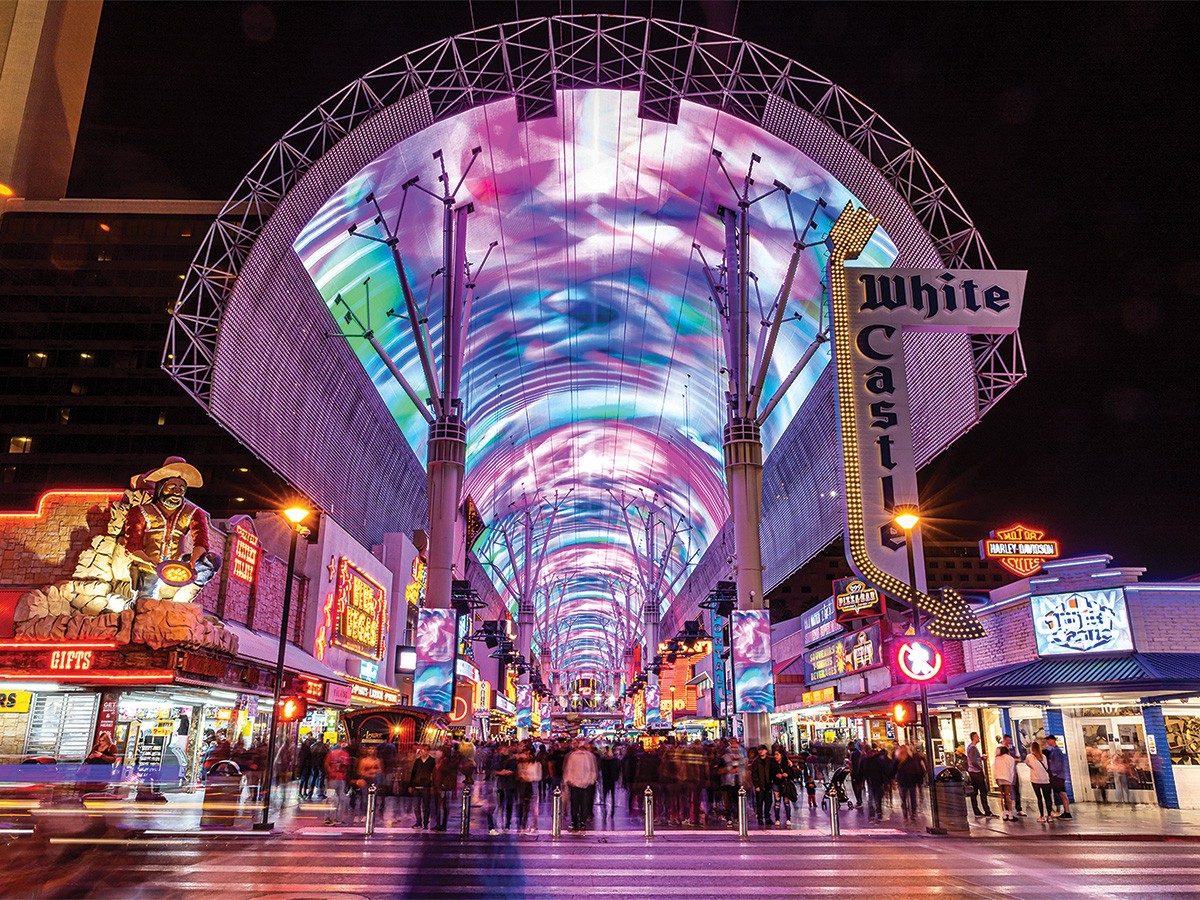 Freemont Street Experience - largest video board in the world made by Watchfire.