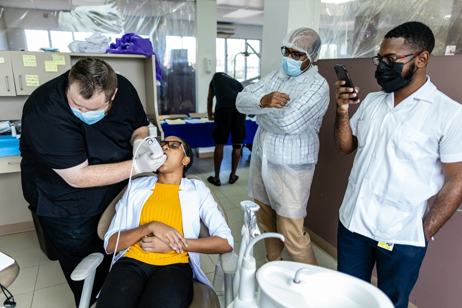 SprintRay Team teaching and treating patients in Jamaica