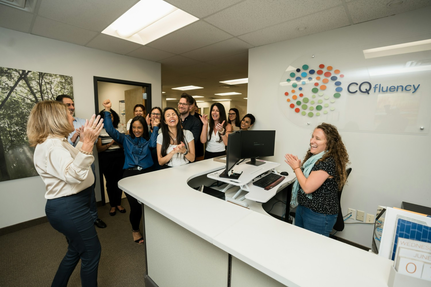 CQ fluency loves to celebrate good news and team cohesion by reuniting at the headquarters.