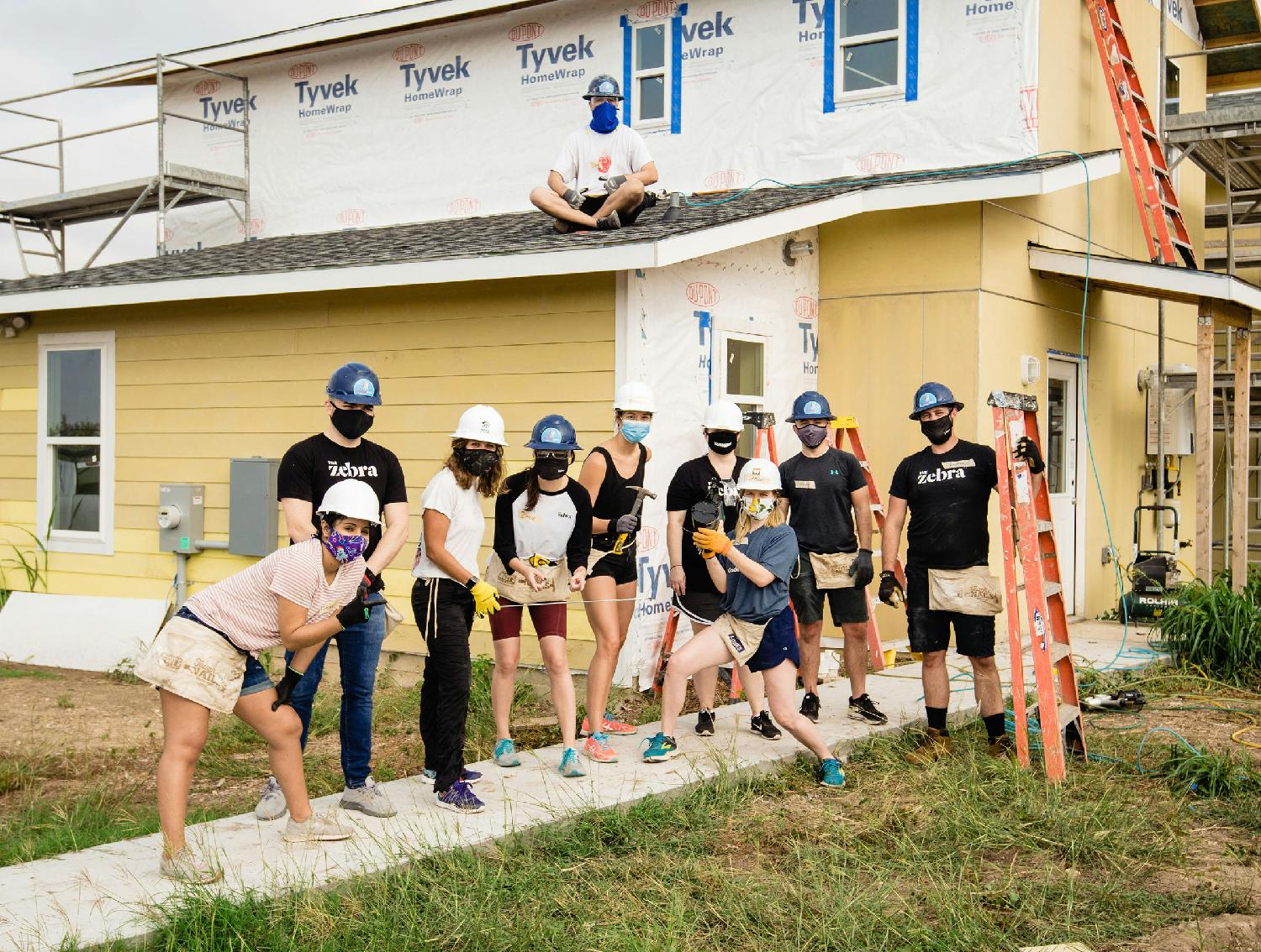 The Zebra employees spent the day volunteering with a local Habitat For Humanity project.