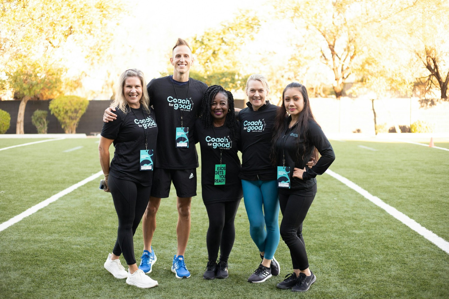 Exos coaches get ready for a Coach for Good event supporting youth in the local Phoenix, AZ  community.