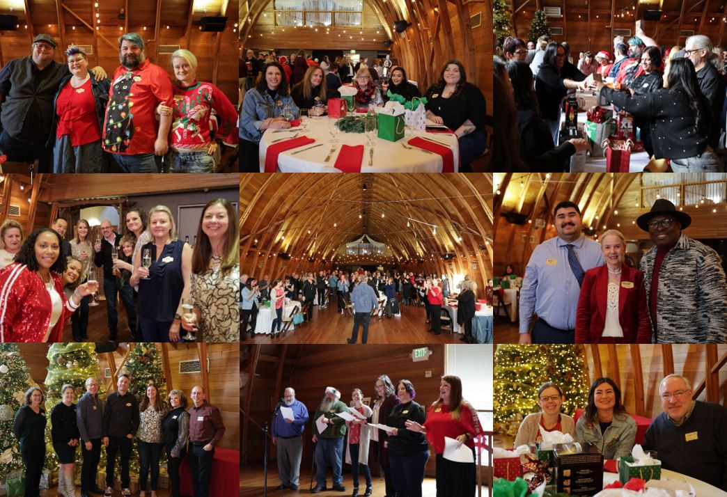 NWMLS's annual holiday party with food, carolers, entertainment, and a gift exchange.