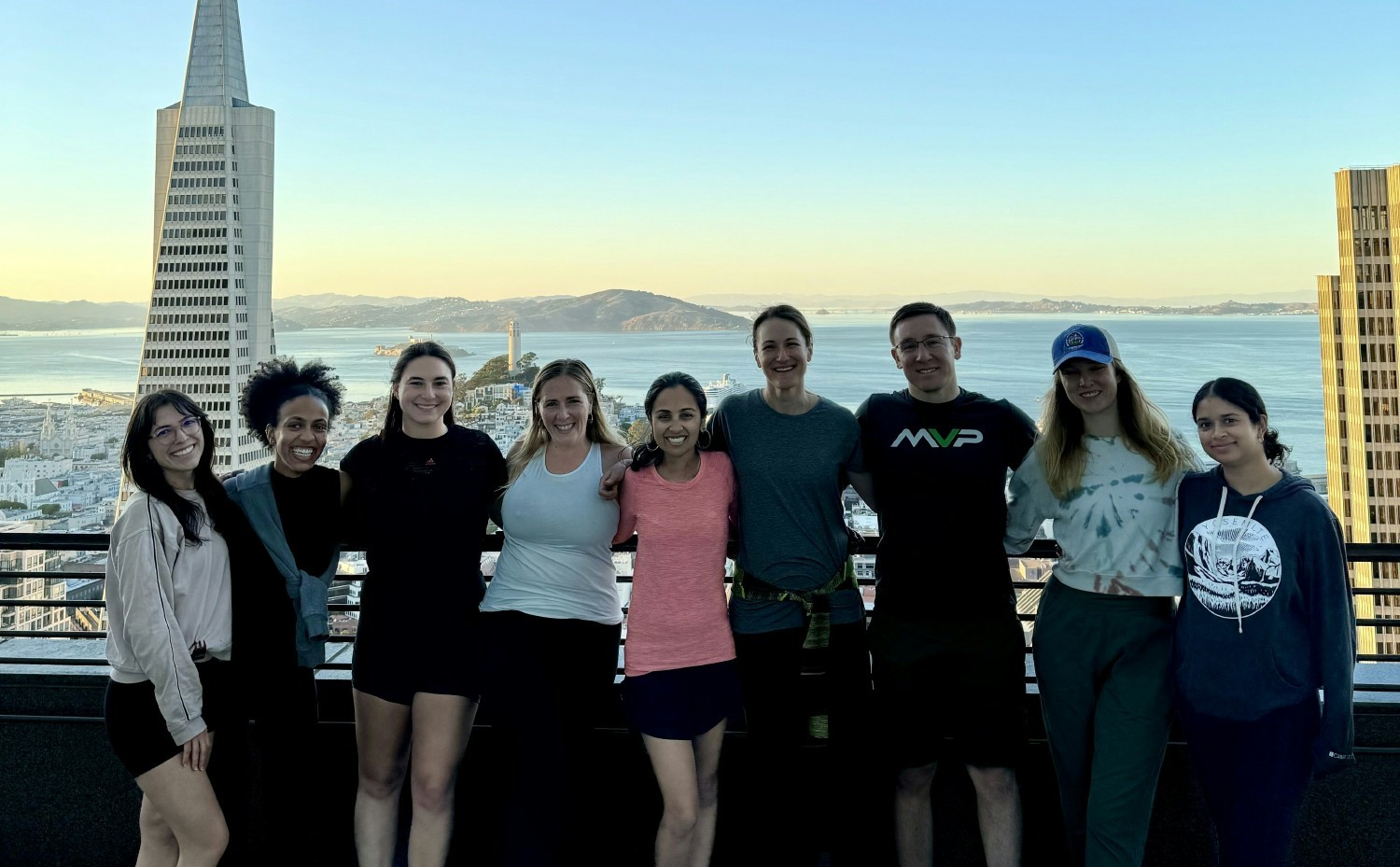Our SF Team attending an outdoor rooftop yoga class to celebrate the end of summer.