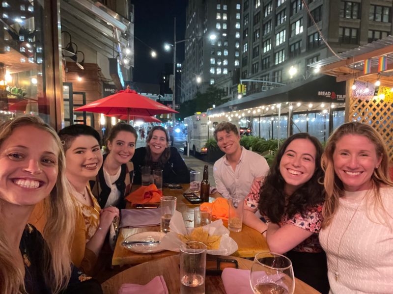 Bundle Team out to dinner in New York City celebrating a big Win. 