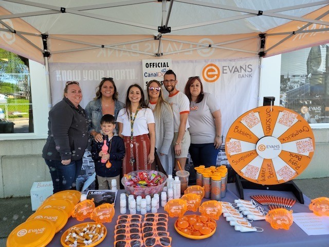 Team members at the Fairport Canal Days festival in June 2023