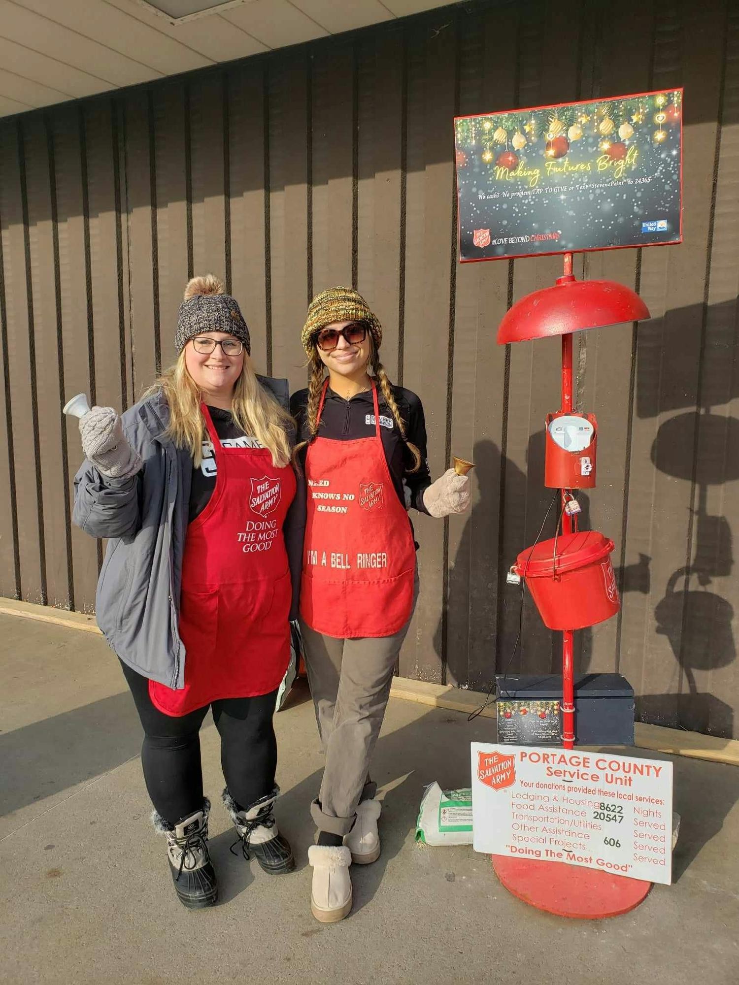 Team members used their volunteer day off to support the Salvation Army.