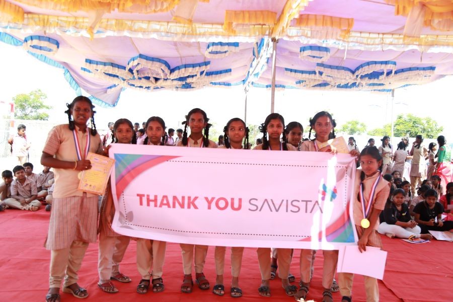 Savista adopted a school in India to provide a playground, library, and science and computer labs for 700 students.