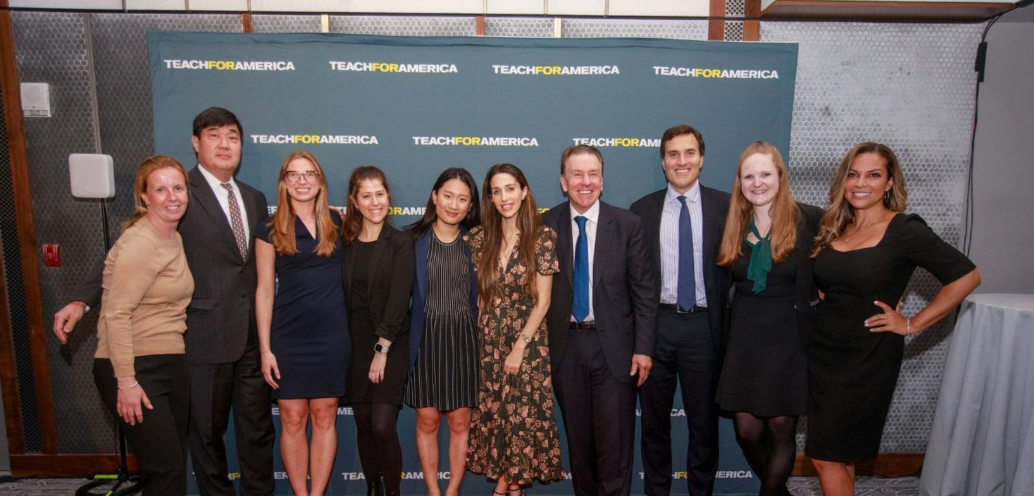 Churchill sponsored a table at Teach for America's Dinner, celebrating leaders improving education for low-income kids.