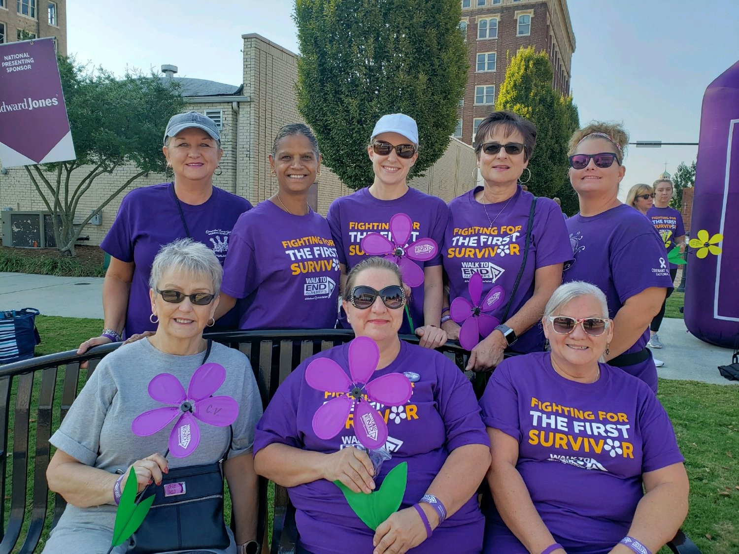 Employees supporting local Walk to End Alzheimers Campaign