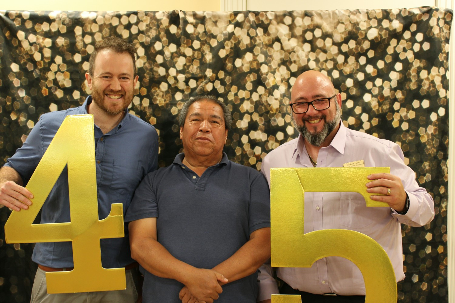 Celebrating employees’ 45 years of service at the annual Years of Service event.