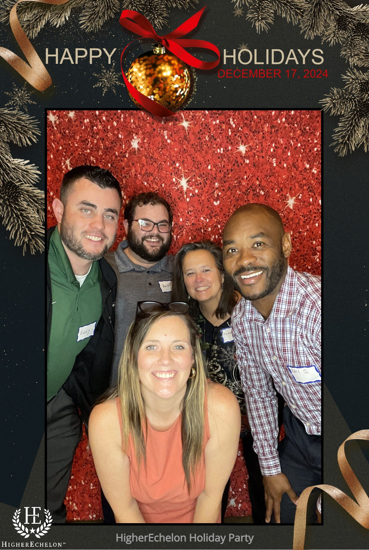 HR Team at the annual holiday party