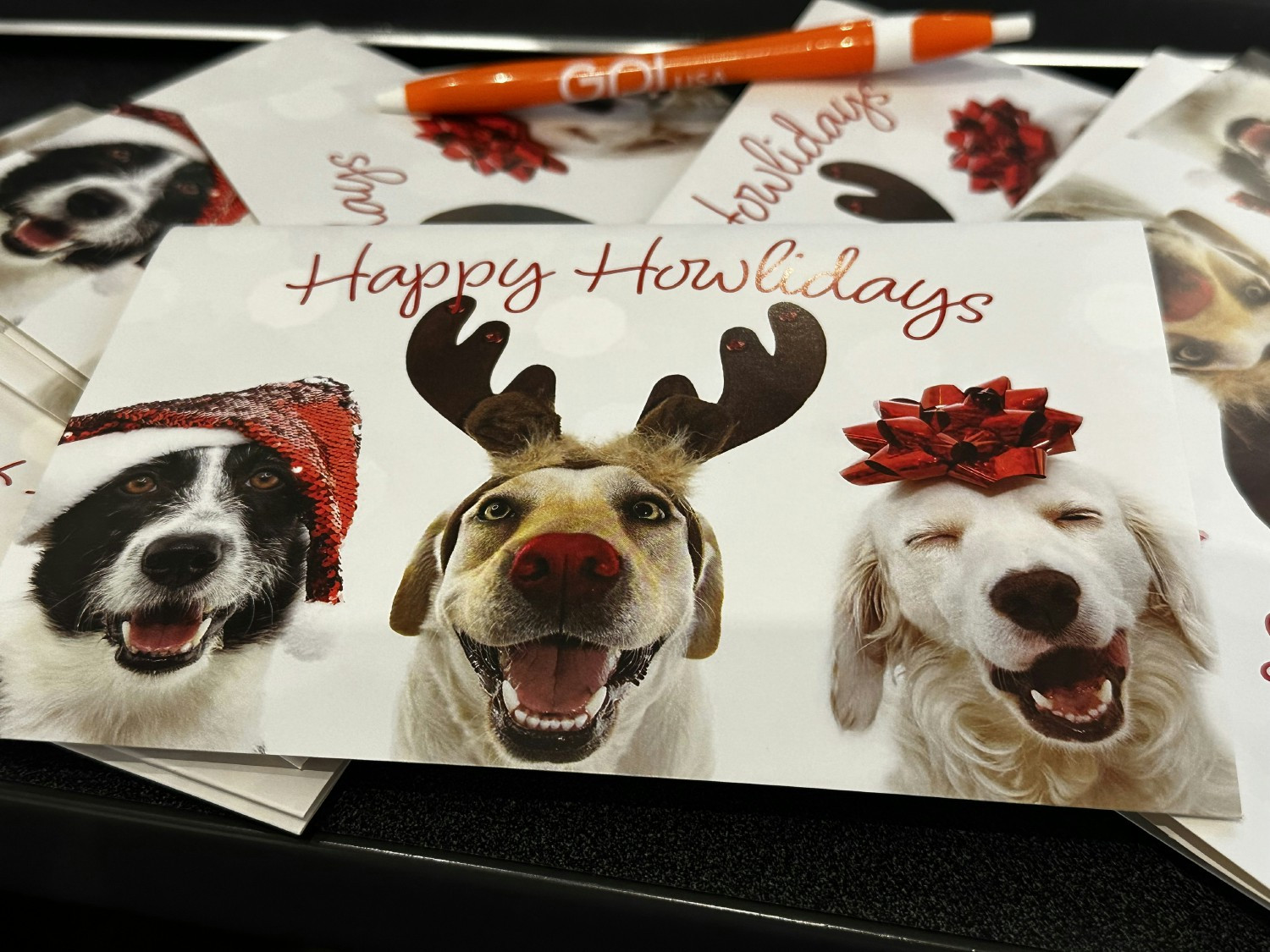We collected personalized, signed holiday cards with messages of thanks and gratitude for the troops.