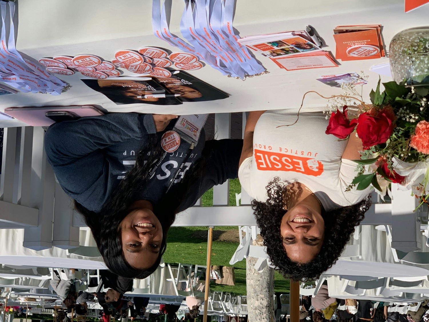 Essie staff Wynter and Tanasia at a women's conference.