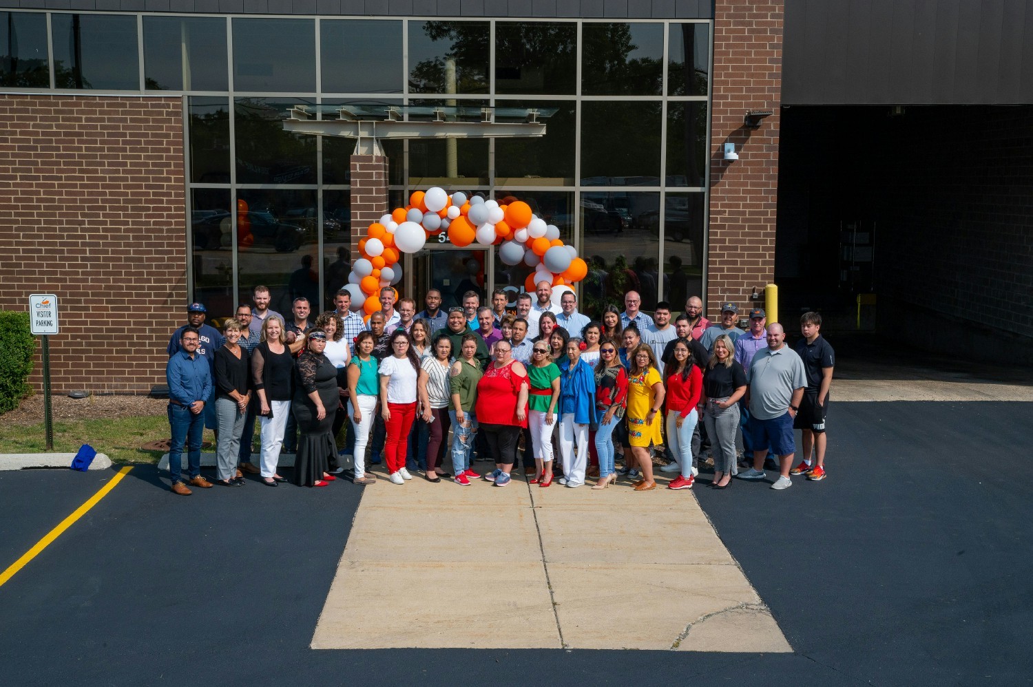 Chief employees celebrating the Grand Opening of our new expanded office space and warehouse.