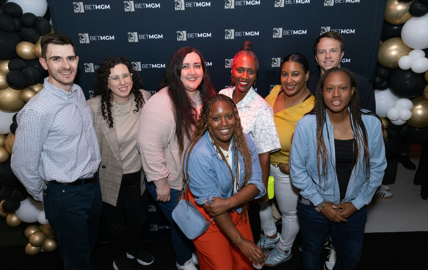Employees celebrate together at the BetMGM annual party.