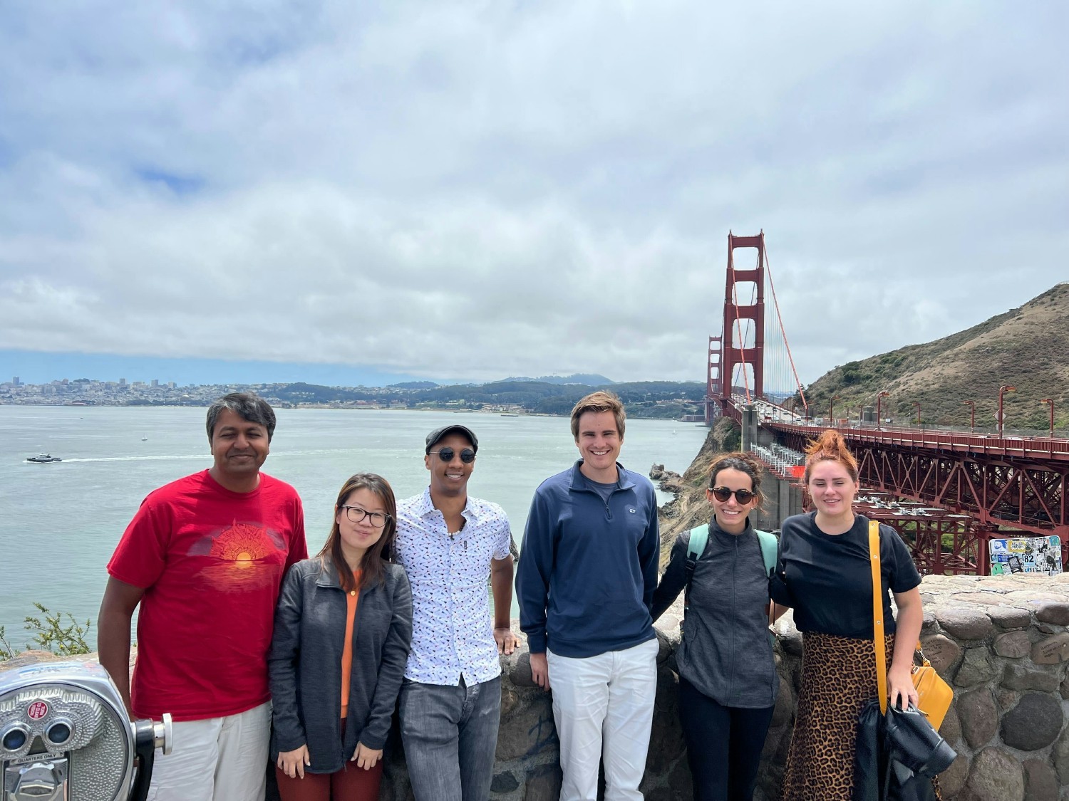 Engineering team sightseeing in San Francisco