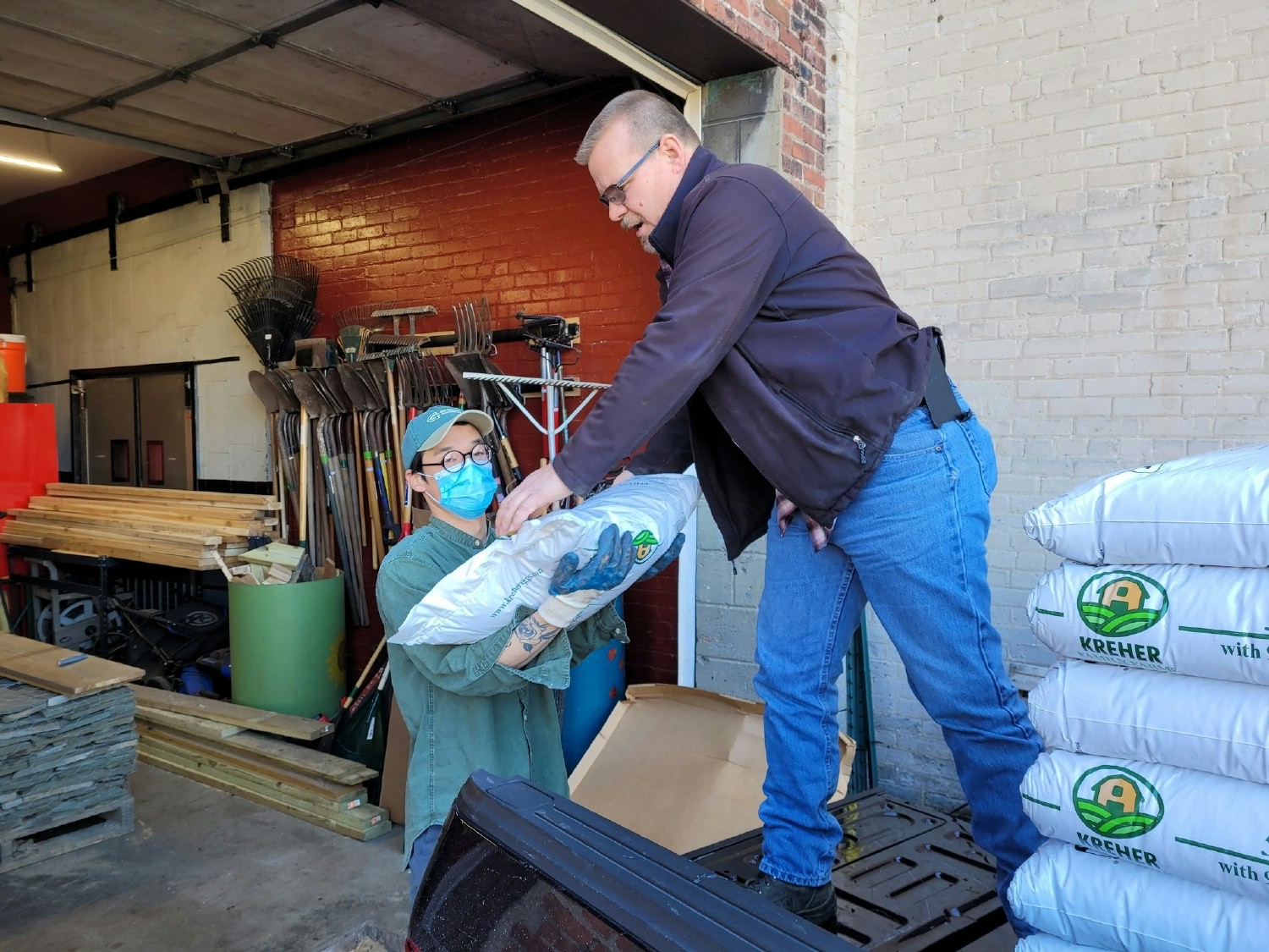 Donation of composted fertilizer to community garden in Buffalo. Our product provides nutrients for increased yields.