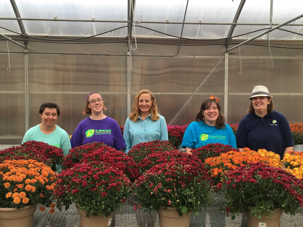 One of the many jobs at A New Leaf includes caring for the plants yearlong in our six greenhouses.  
