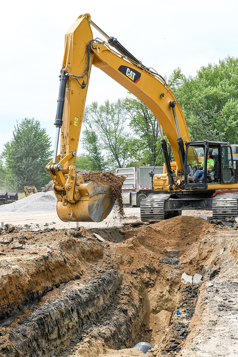 Pipeline excavation.