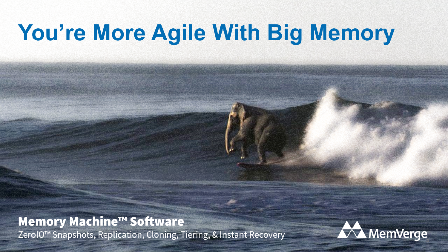 You're More Agile with Big Memory