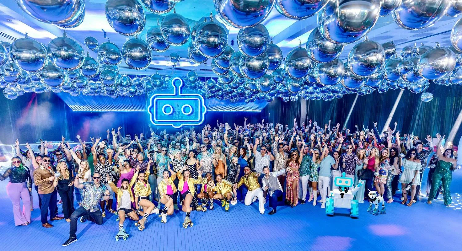 Under neon lights, Jobot employees laced up for a skate night to celebrate quarterly milestones. 