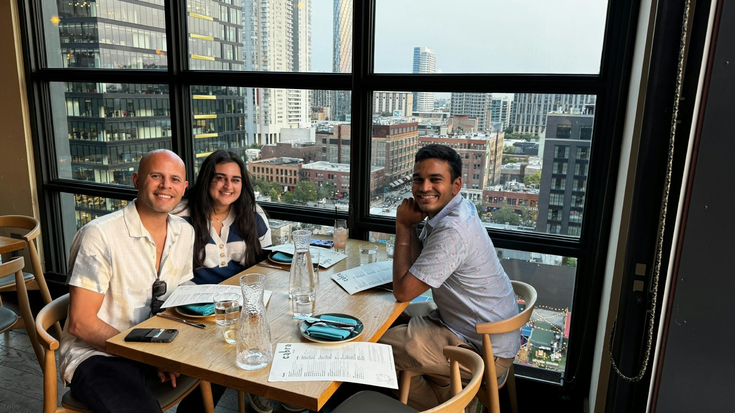Some of our Design team enjoying a fantastic dinner during their visit to the Chicago office.