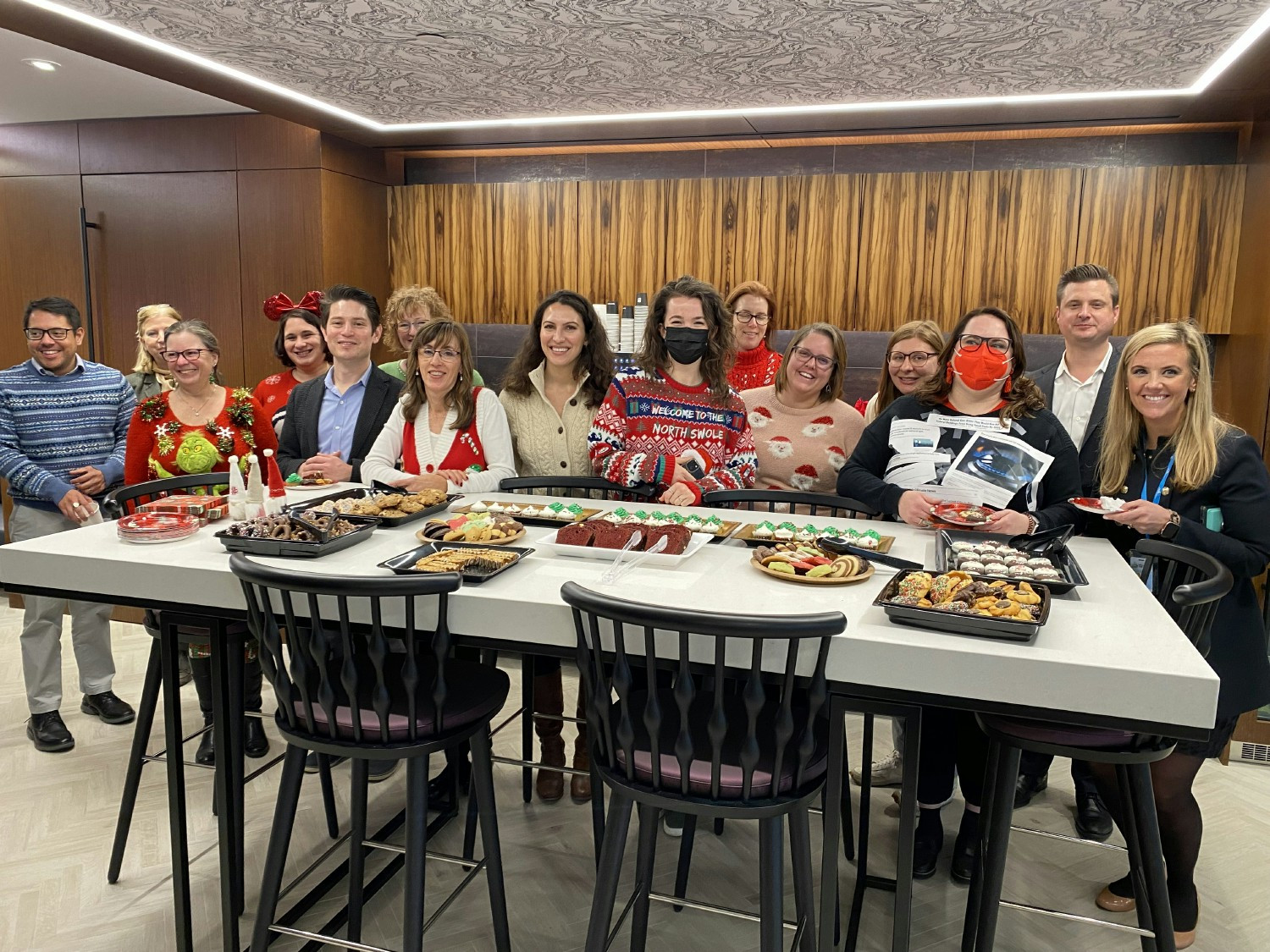 AGA staff spreading holiday cheer with some seriously creative fashion in our annual Ugly Sweater Contest.