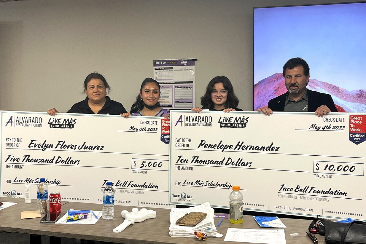 We surprised these team members with scholarships to continue their education