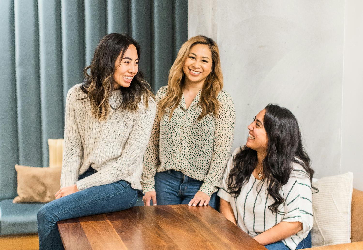 Employees enjoying the office space