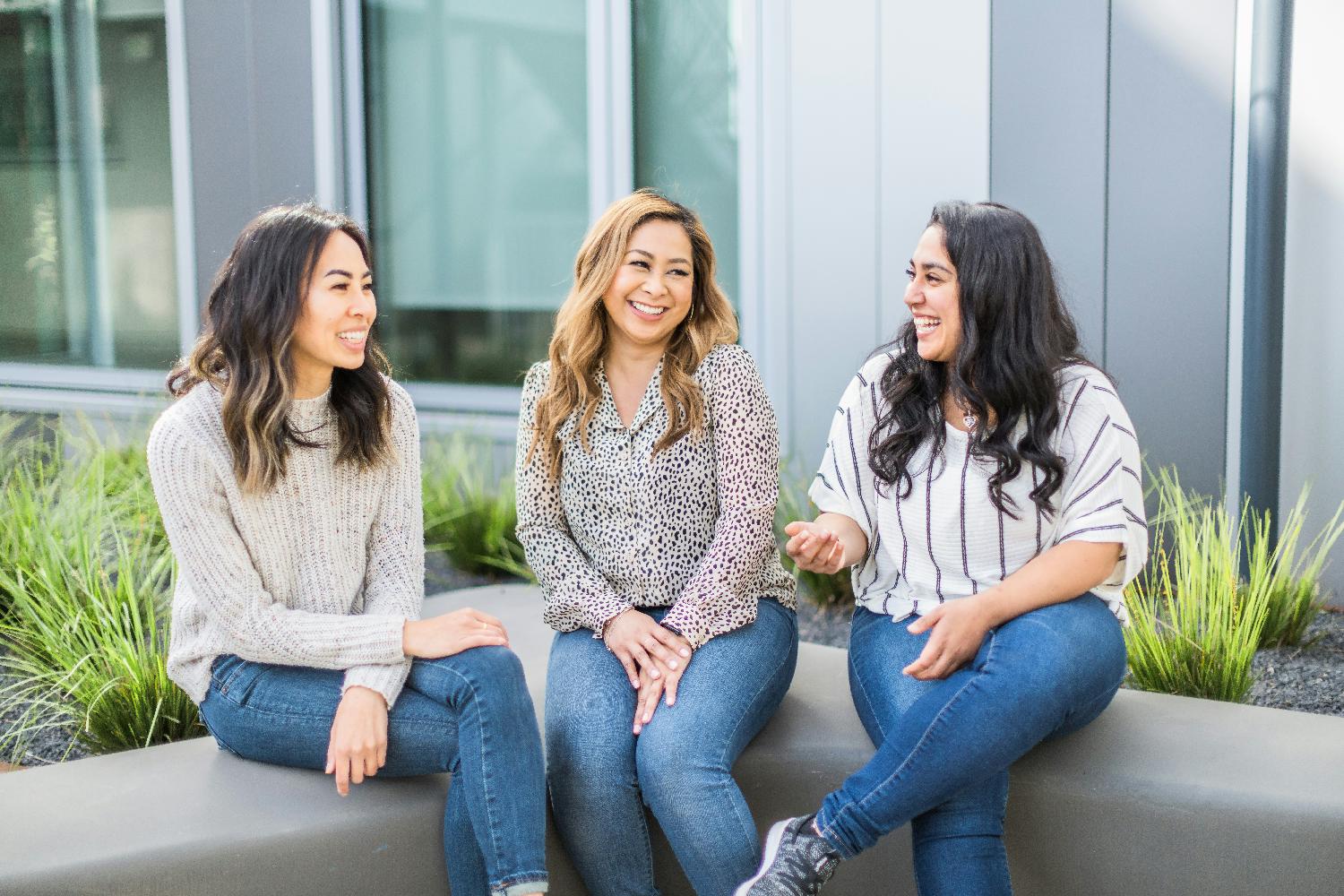 Employees enjoying the office space