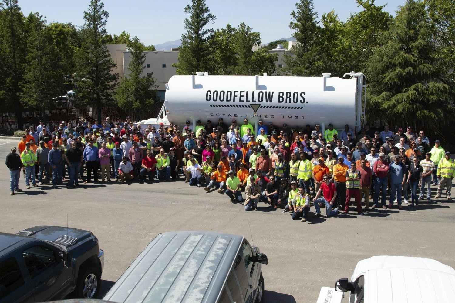 Washington Region employee gather for a safety tailgate
