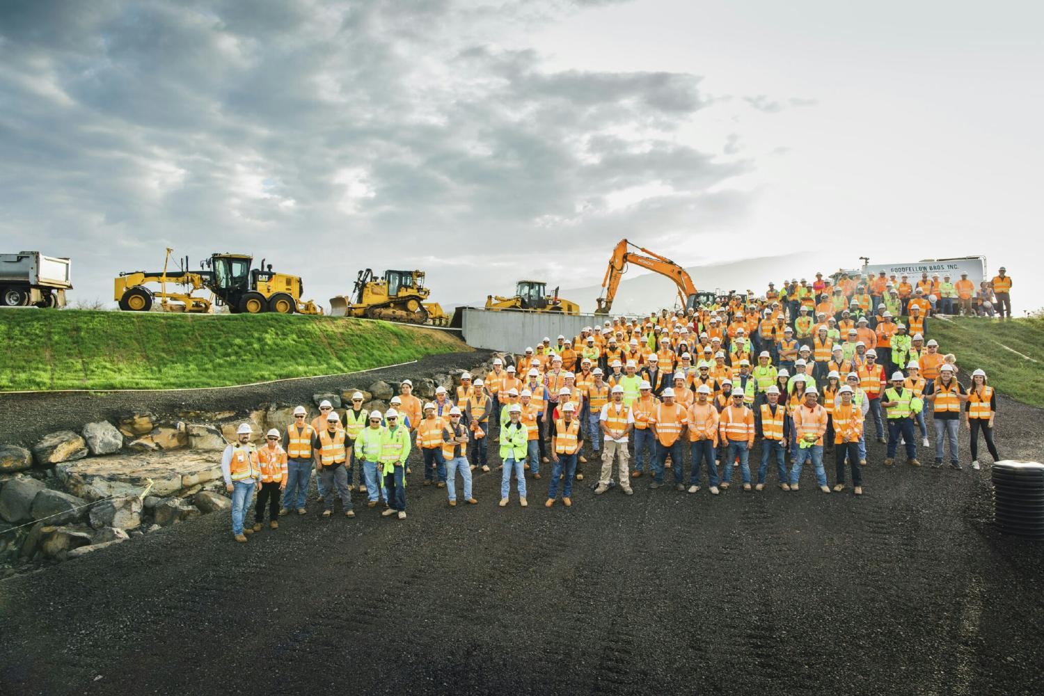 Employees gather for a all-hands safety meeting on Maui