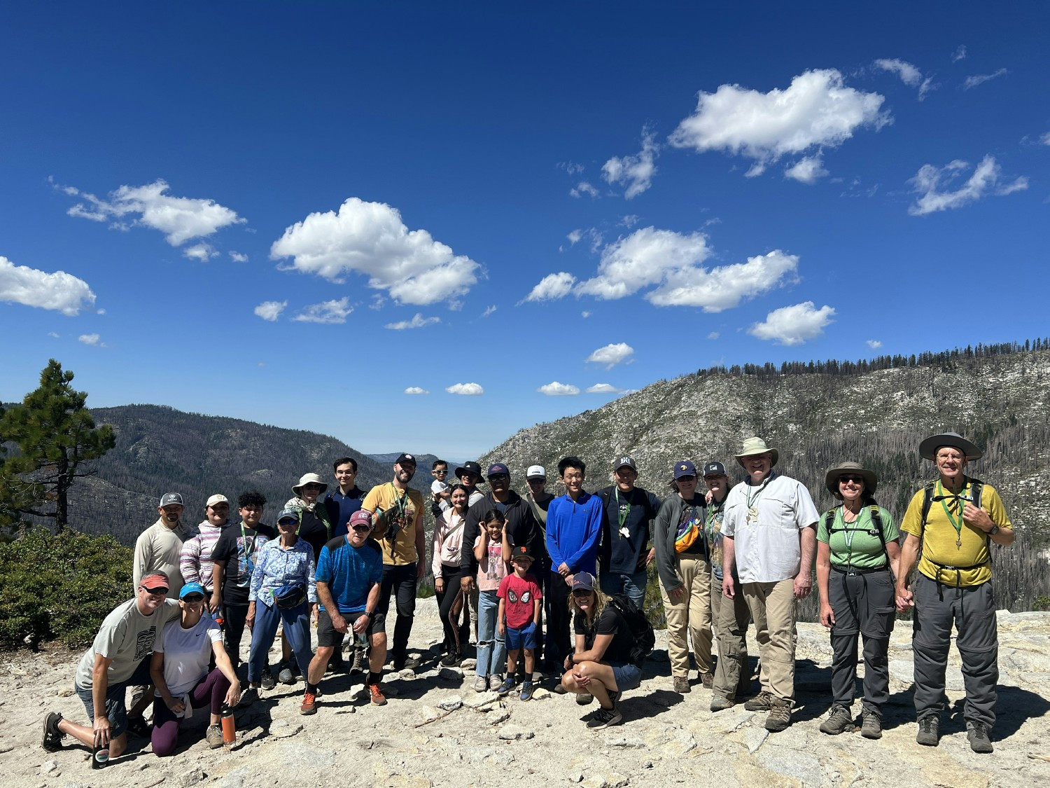 The West Yost team on a wilderness hike during the 2024 Camp Sac weekend retreat.
 