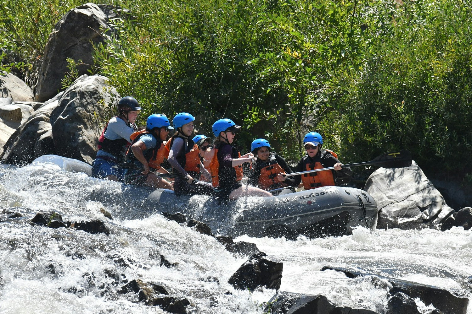 West Yost teammates and their families enjoying river rafting in Northern California at an annual Summer Social