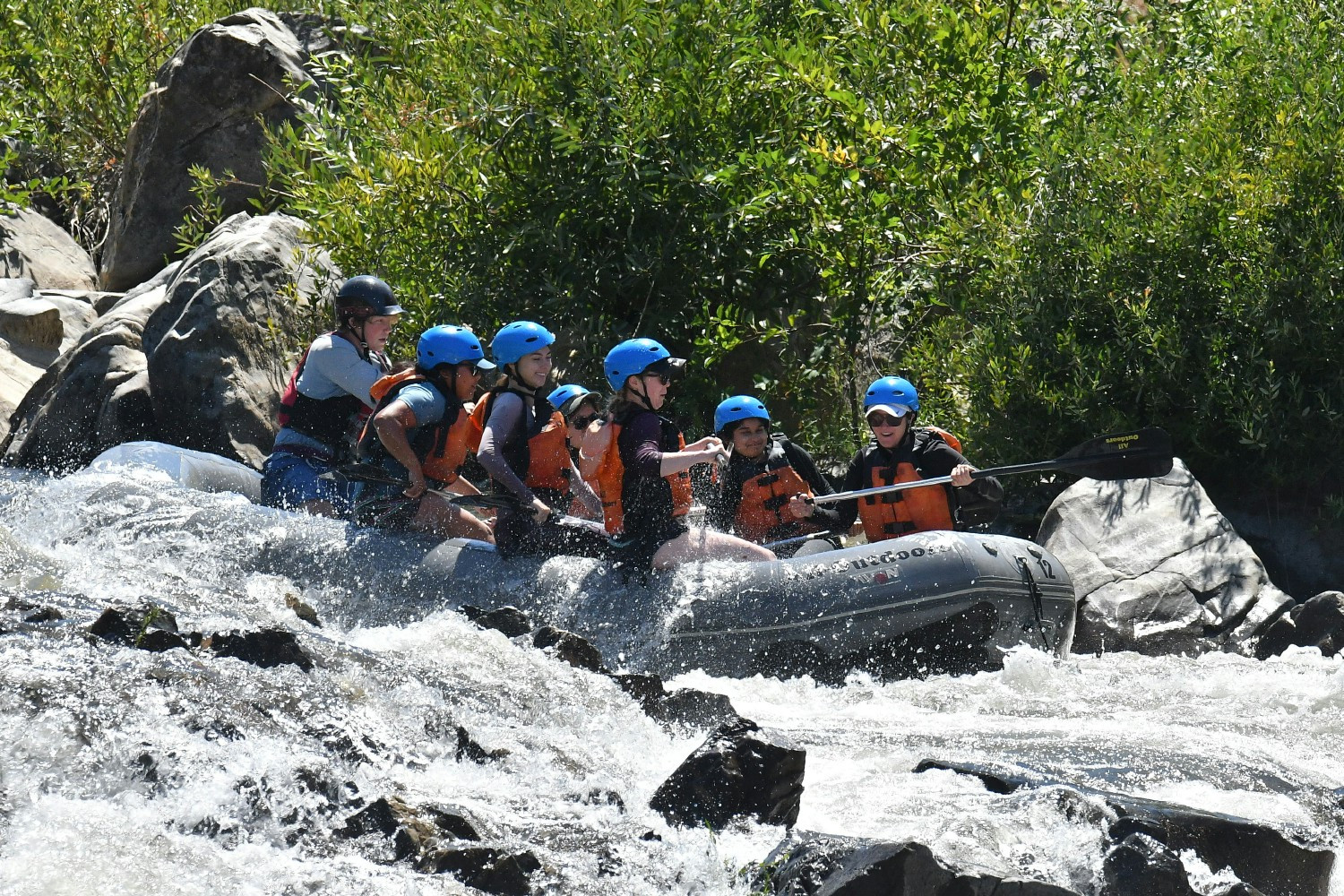 West Yost teammates and their families enjoying river rafting in Northern California at an annual Summer Social 